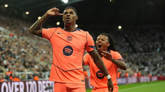 Marcus Rashford con el FC Barcelona.