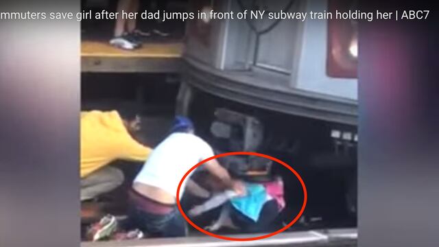 Niña sobrevive al tren se salva