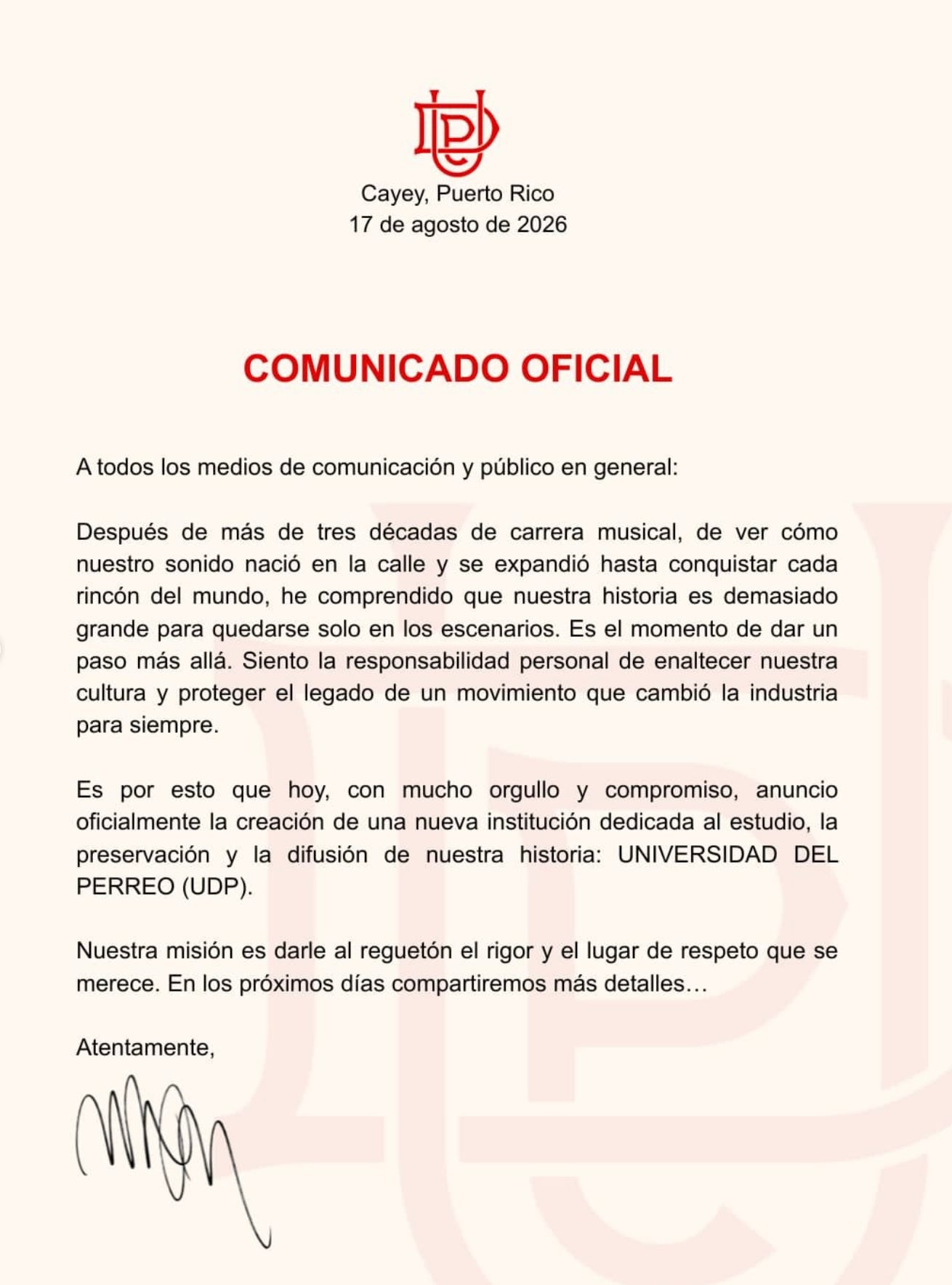 Wisin anuncia la creación de la Universidad del Perreo