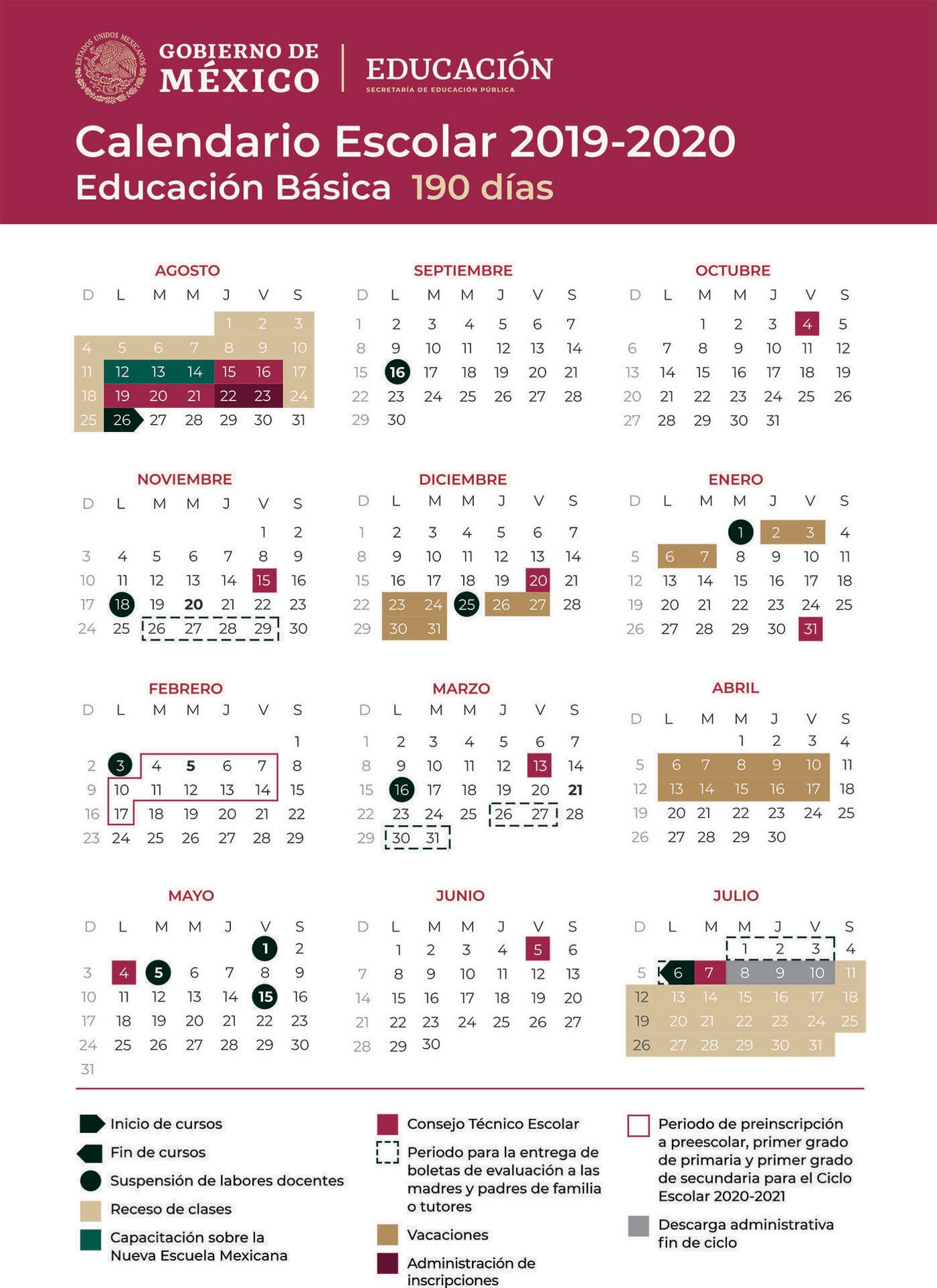 Calendario 2019-20