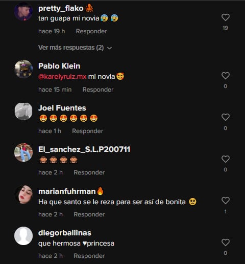 Reacciones al TikTok de Karely celebrando llegar a los 10 millones de seguidores