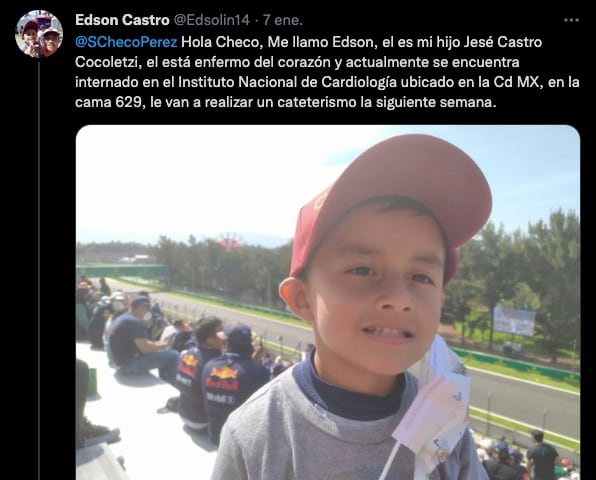 Checo Pérez tuvo un gran gesto con un pequeño fan