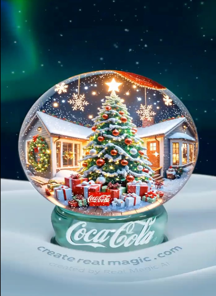 Globo de nieve de Navidad Coca-Cola 2024