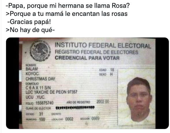 Memes de los nombres prohibidos en México