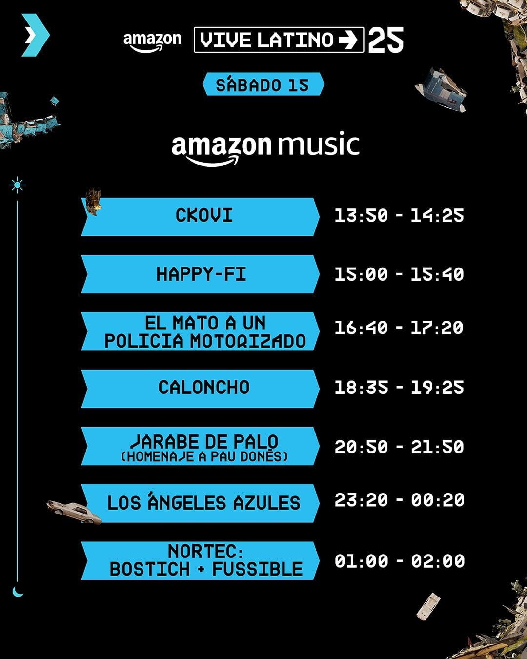 Vive Latino 2025 Horarios Sábado 15 Escenario Amazon Music