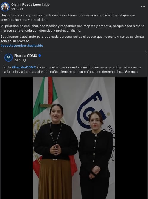 Gianni Rueda de León Iñigo, titular de la Coordinación General de Atención a Víctimas de la Fiscalía de la CDMX