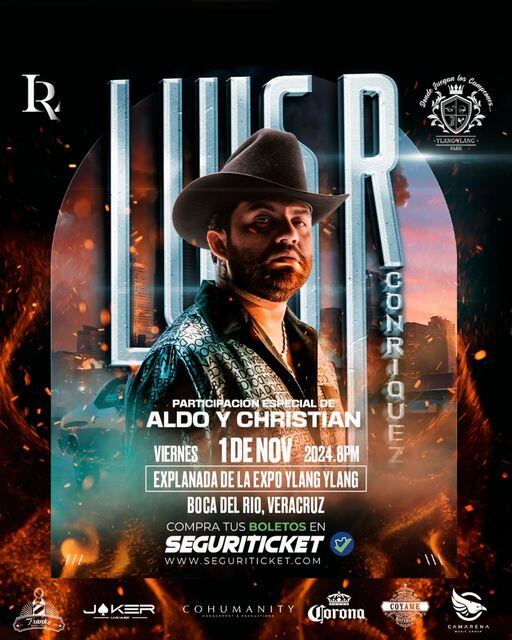 Luis R. Conríquez concierto Veracruz: Precio de los boletos; están al 2 por 1