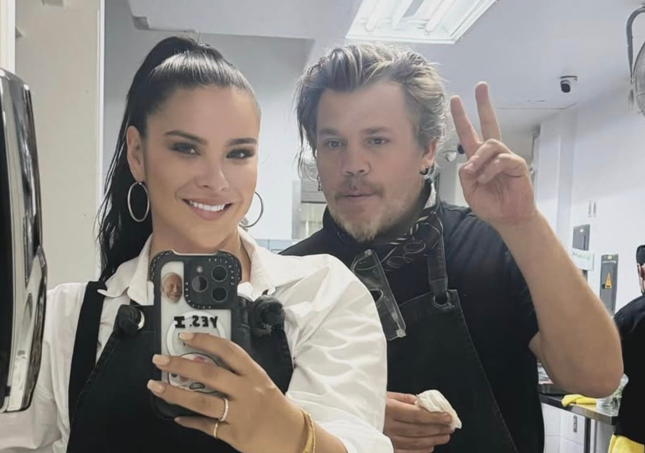 Litzy y el chef Poncho Cadena