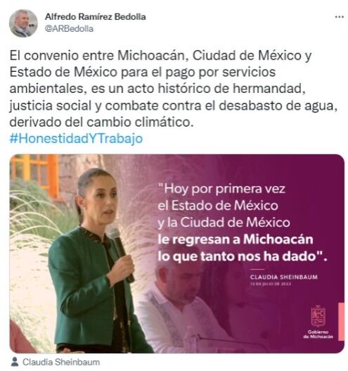 Alfredo Ramírez Bedolla firma acuerdo para invertir 300 millones de pesos en comunidades del Sistema Cutzamala