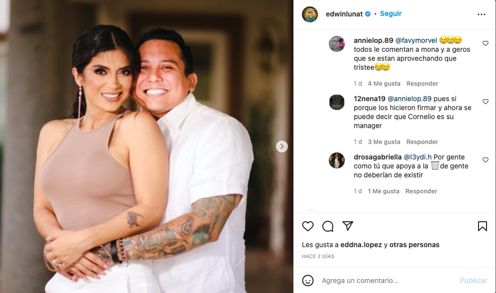 acusan Mona y Geros firmaron un contrato con Edwin Luna