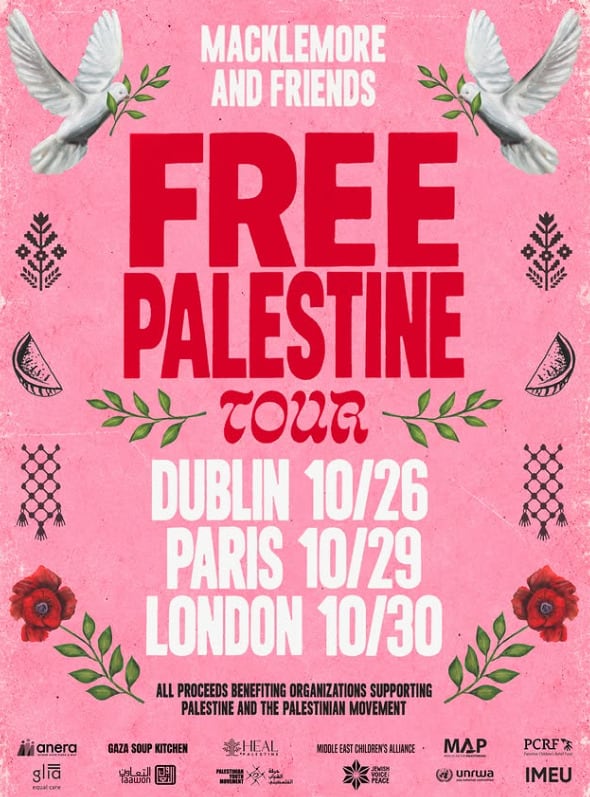 Macklemore tendrá un tour llamado "Palestina Libre"