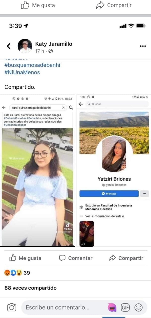 Amenazas a amiga de Debanhi