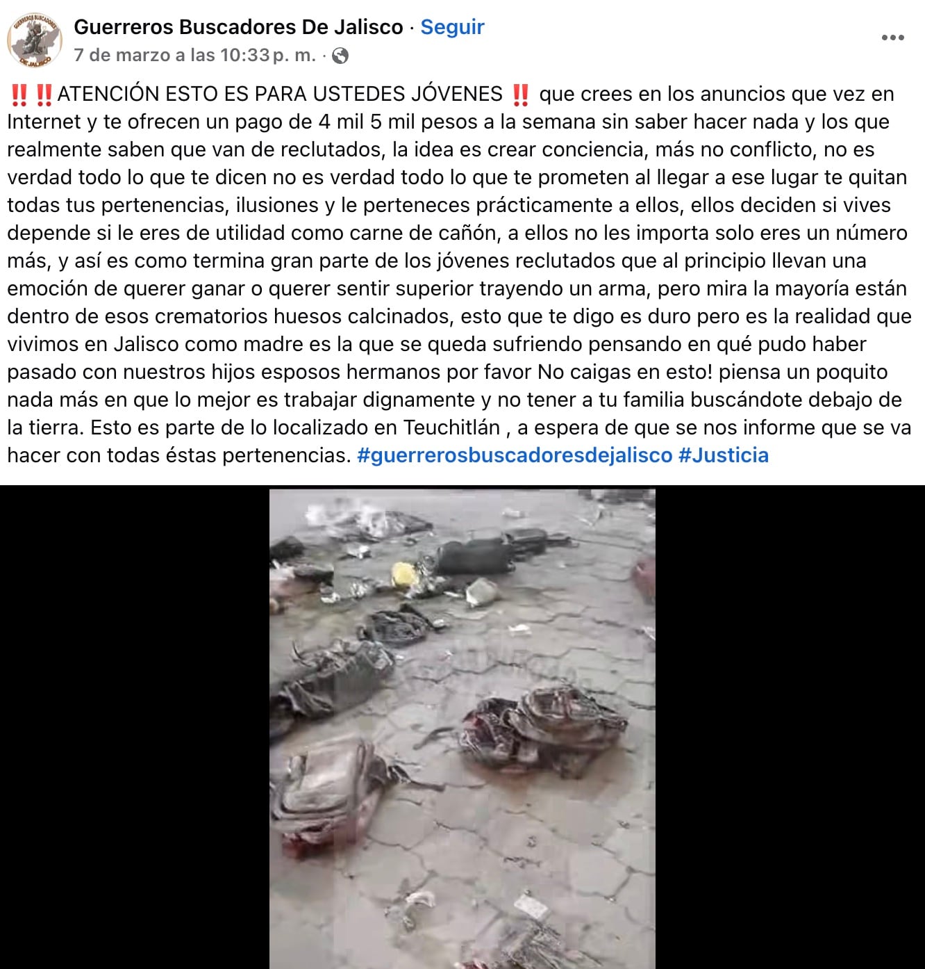 Campo de exterminio del CJNG en Teuchitlán, Jalisco