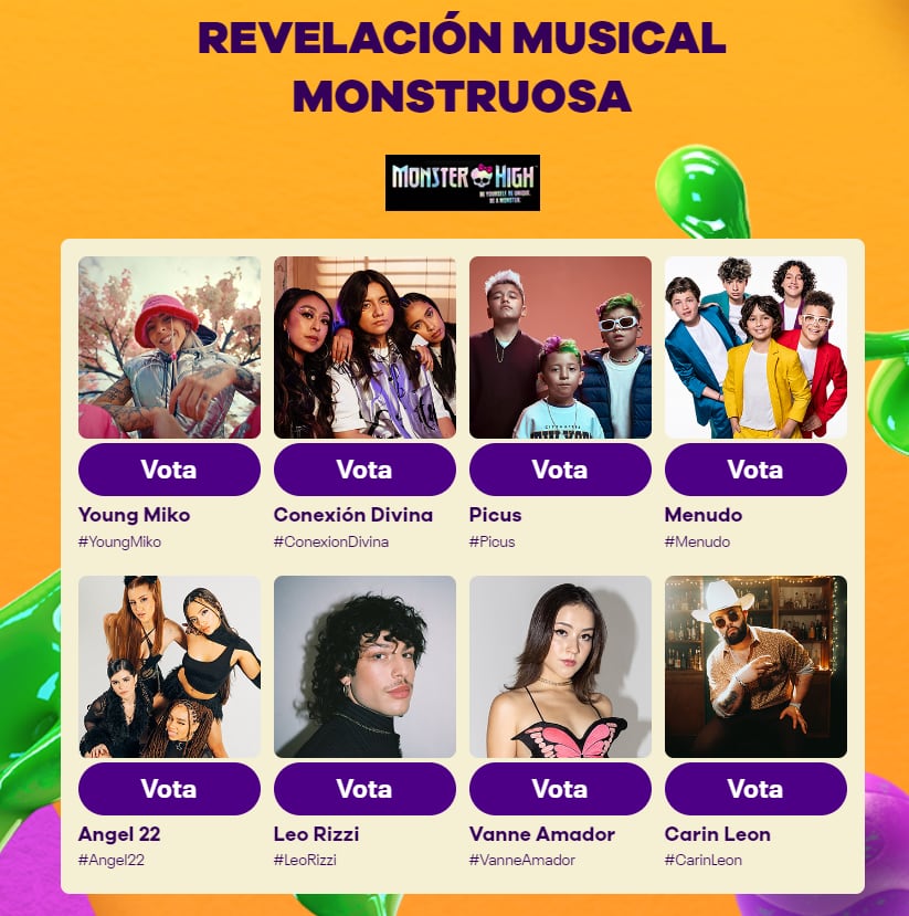Nominados a los Kids Choice Awards México 2023