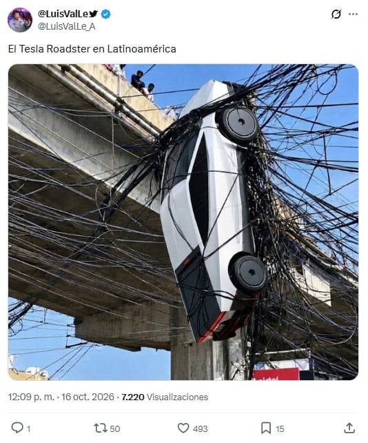 Memes por el Tesla Roadster de Elon Musk que vuela