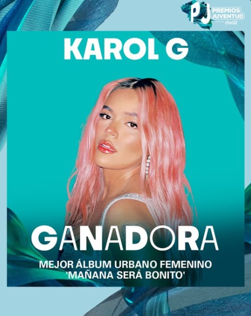 Karol G gana en la categoría en la categoría a Mejor Álbum Urbano Femenina