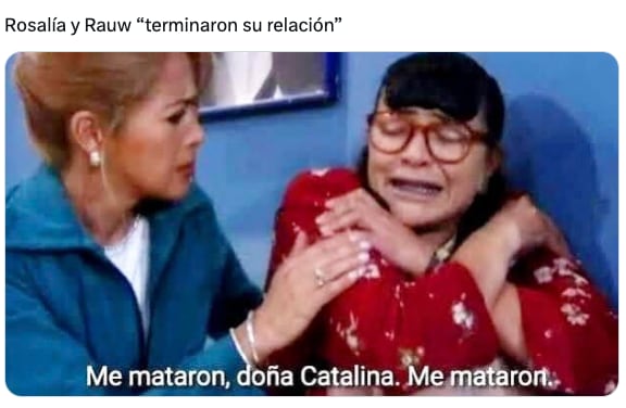 Memes lloran la ruptura de Rosalía y Rauw Alejandro