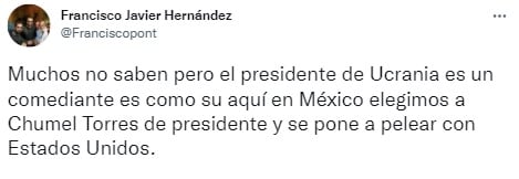 Comparan a Chumel Torres con Volodímir Zelenski