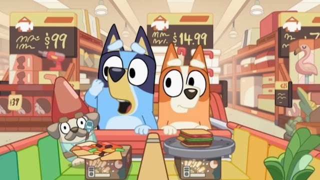 Bluey y Bingo van a la tienda