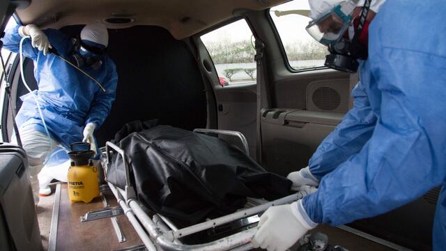 Simulacro de pacientes con coronavirus.