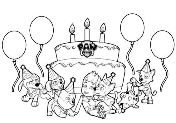 Dibujos de Paw Patrol con temática del Día del niño