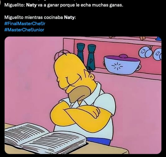 Meme de Naty y su hermano Miguelito en MasterChef Junior 2022.
