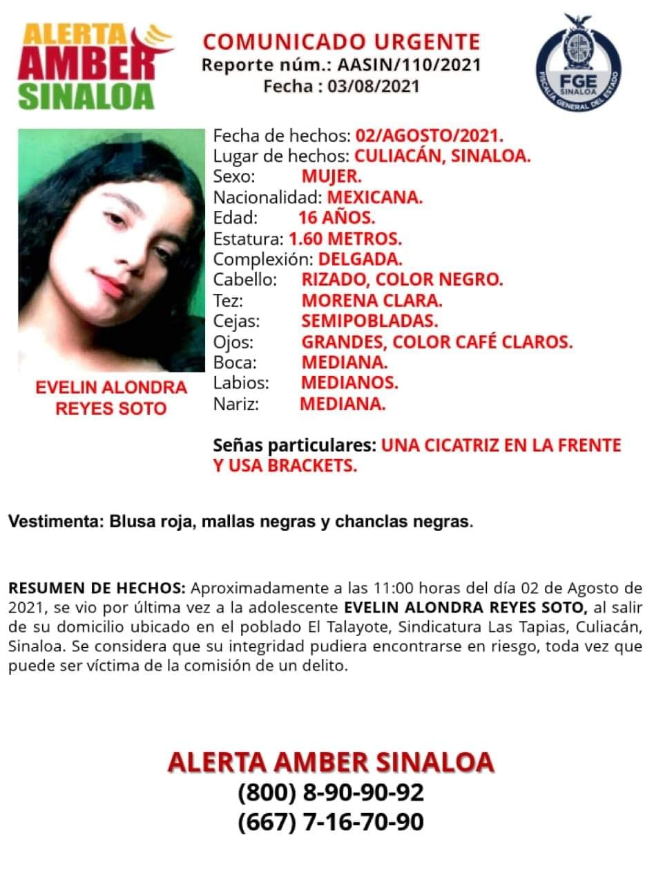 Ficha de búsqueda de Evelin