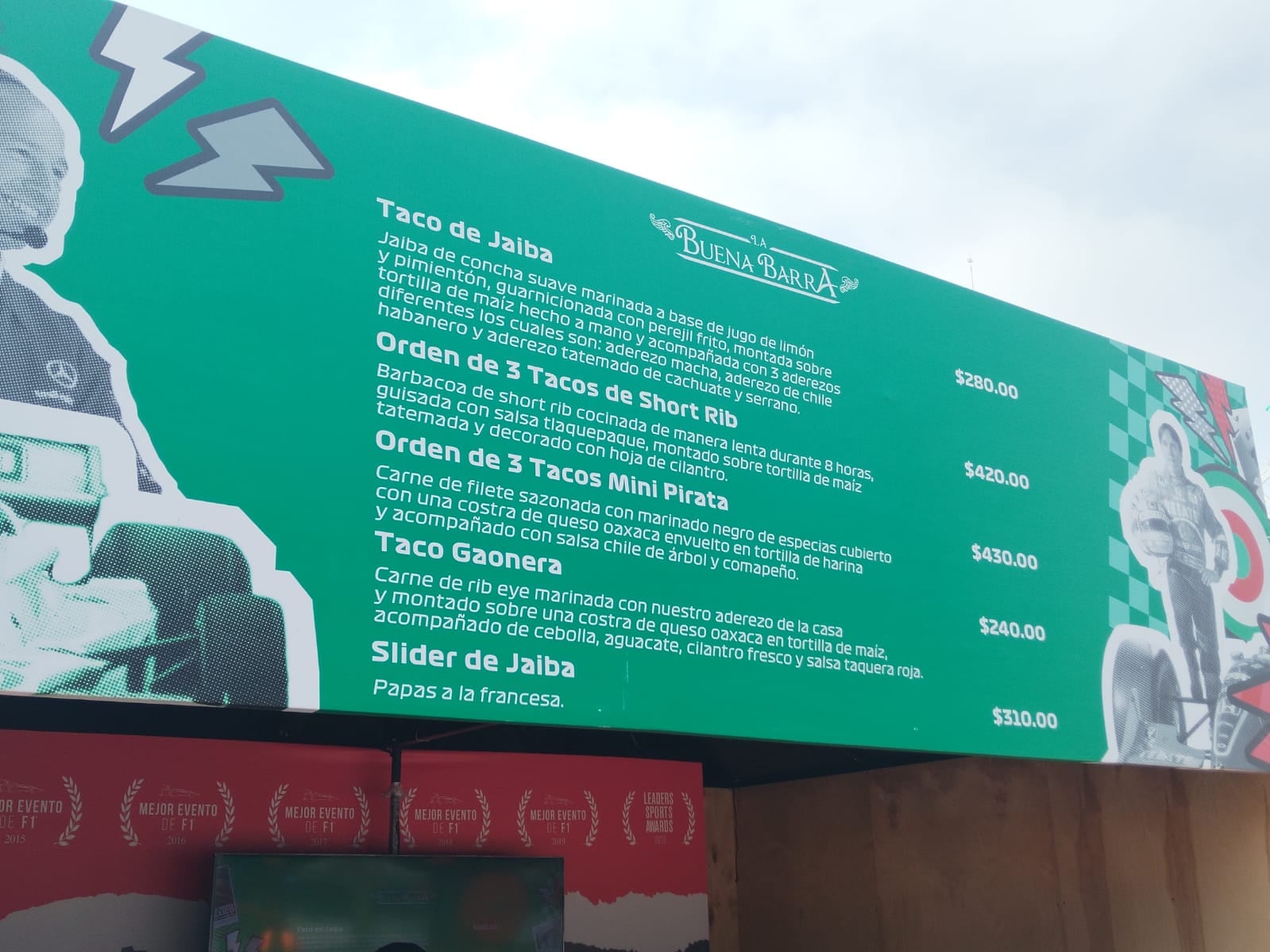Comida en la Fórmula 1