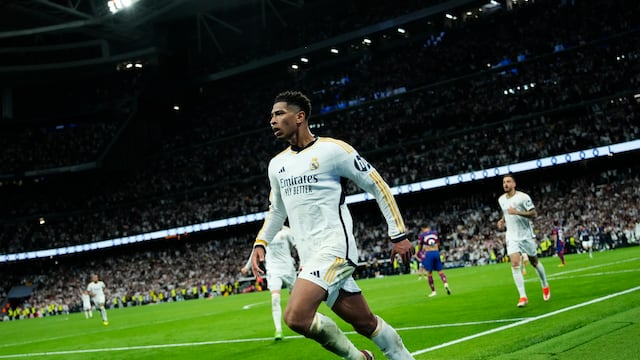 Jude Bellingham celebrando el gol del triunfo ante Barcelona