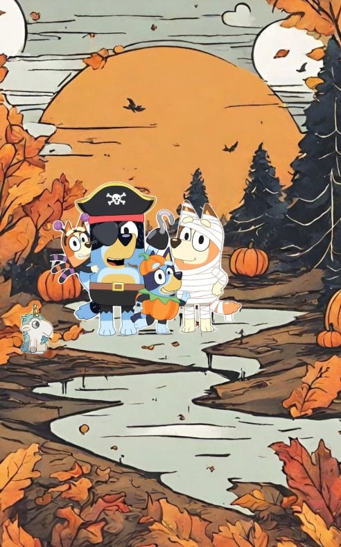 Fondos de pantalla de Bluey Halloween