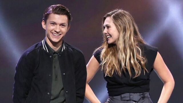 Tom Holland y Elizabeth Olsen