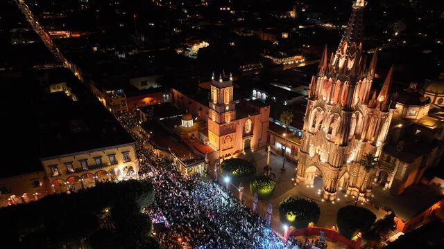Claudia Sheinbaum cerró su quinto día de campaña presidencial en San Miguel de Allende, Guanajuato