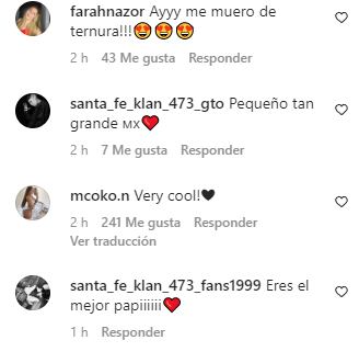 Reacciones a la tierna imagen que subió Santa Fe Klan a Instagram