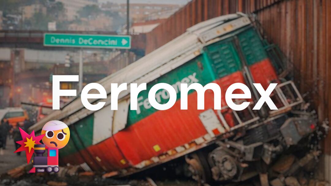 Vagón de Ferromex choca contra muro fronterizo en la garita de Nogales