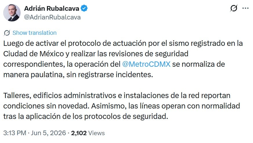 Hoy se registra sismo de magnitud 5.2 en Guerrero y se siente en CDMX