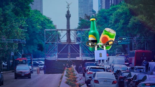 Decomisan más de mil latas y botellas de alcohol en Paseo de la Reforma previo al México vs Inglaterra
