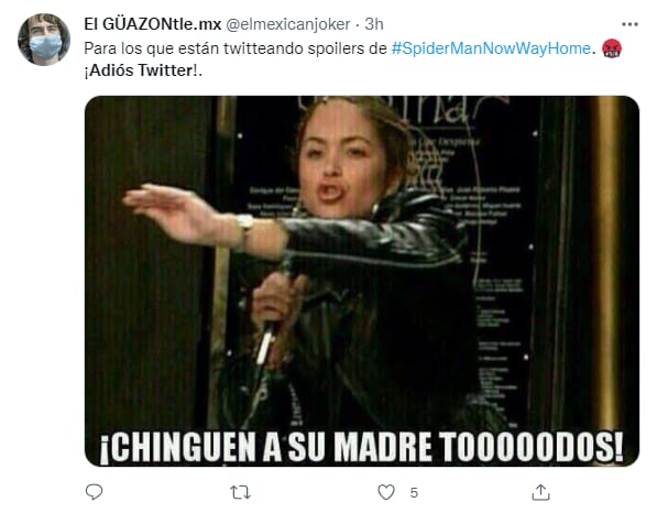 Meme de Lucero sale a relucir en el "Adios a Twitter para evitar spoilers de ‘Spider-Man: No Way Home’