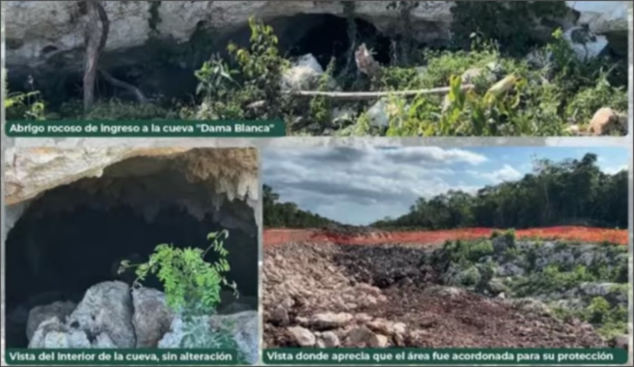 Cenote Dama Blanca, acusan que es afectado por Tren Maya