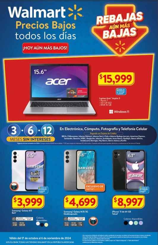 Ofertas Walmart hoy al 6 de noviembre 2024