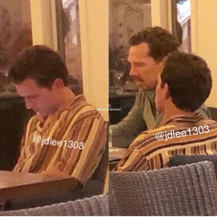 Fotos filtradas de Tom Holland y Benedict Cumberbatch