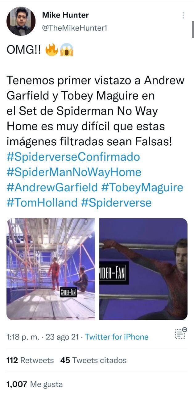 Publicación de Twitter