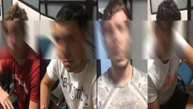 Cuatro jóvenes que presuntamente violaron a una joven en Veracruz.