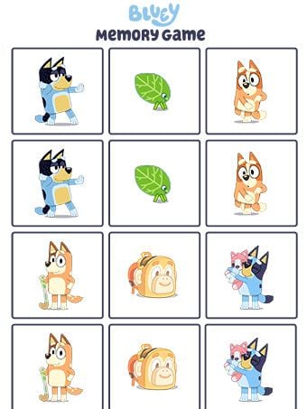 Actividades de Bluey para imprimir