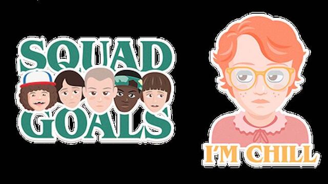 Calcomanías de ‘Stranger Things’.