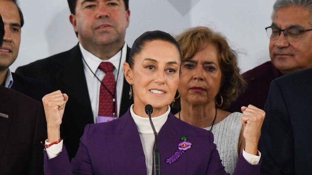 Claudia Sheinbaum, candidata a la presidencia por la coalición "Sigamos Haciendo Historia"