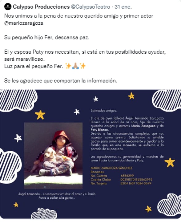 Apoyo a Mario Zaragoza