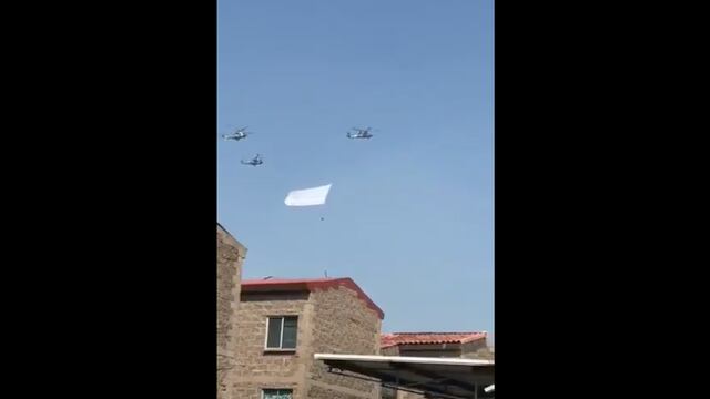 Los helicópteros fueron vistos en el oriente de la ciudad.