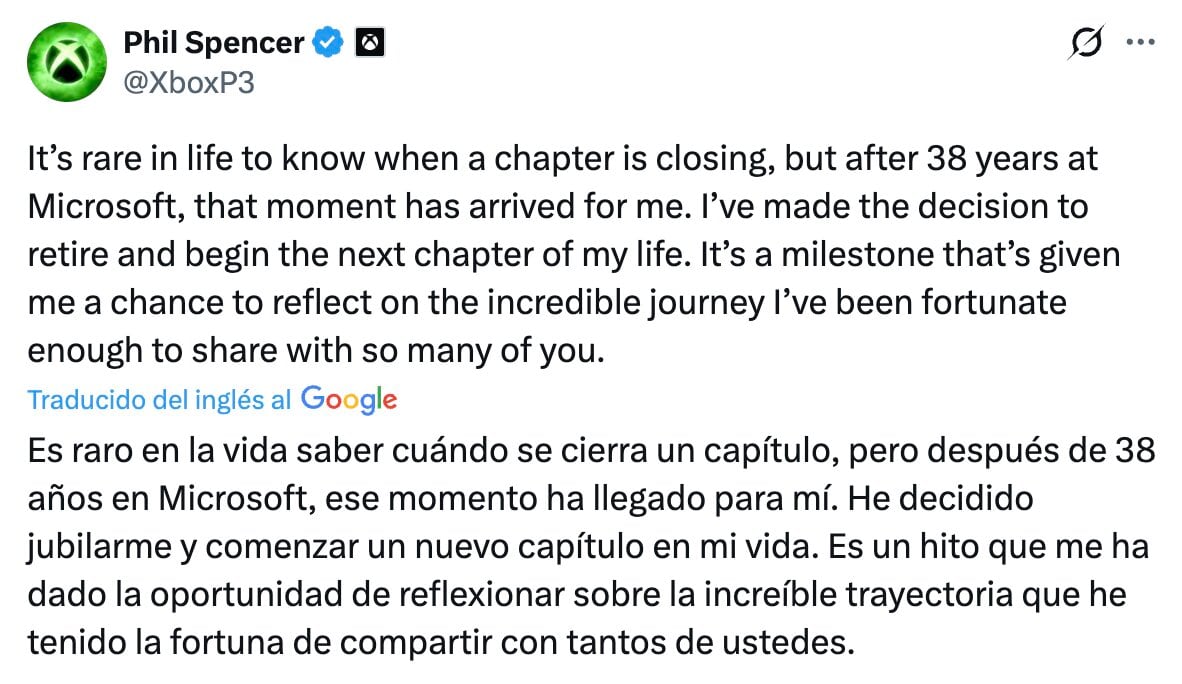 Retiro de Phil Spencer de Xbox