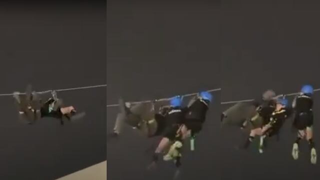 Niños chocan en tirolesa de Metepec