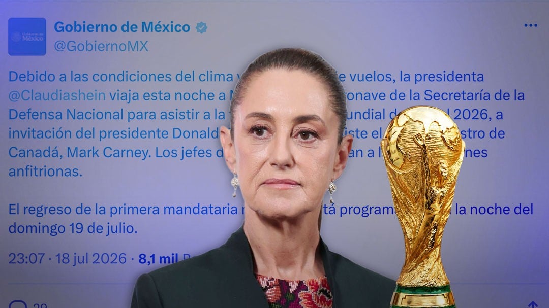 Sheinbaum viajará a la final del Mundial 2026 en avión de Sedena tras cancelación de vuelo